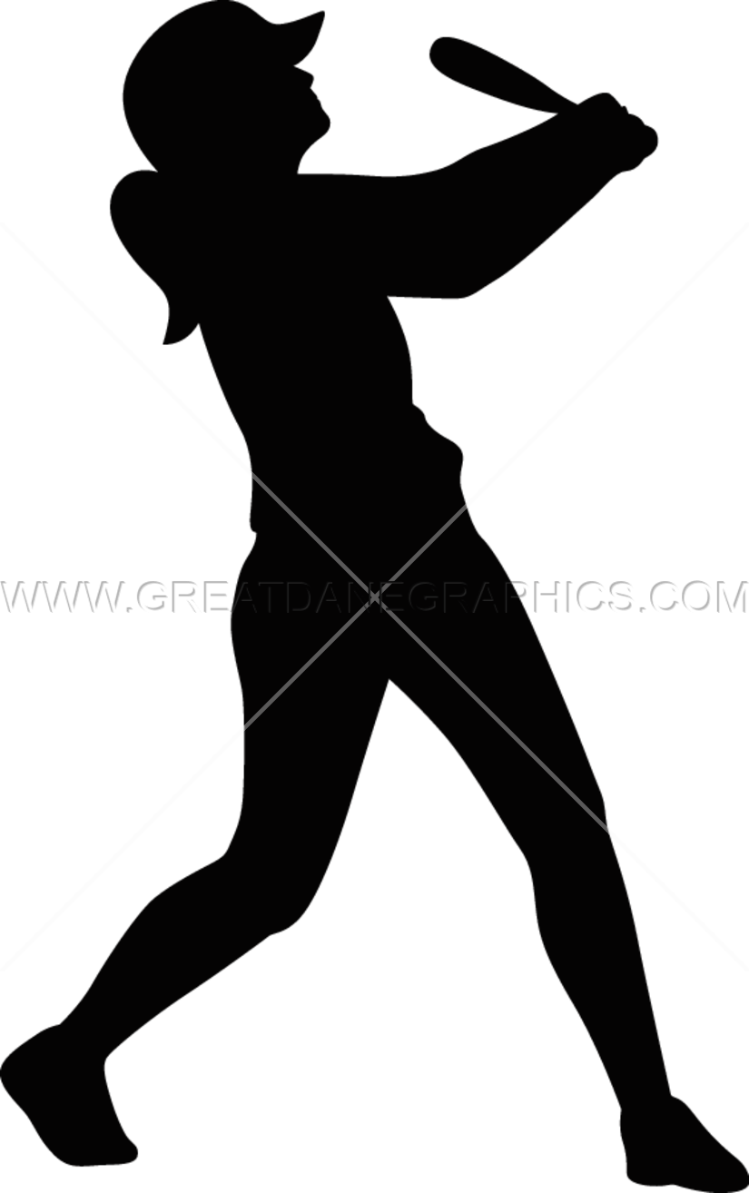 silhouette clipart softball