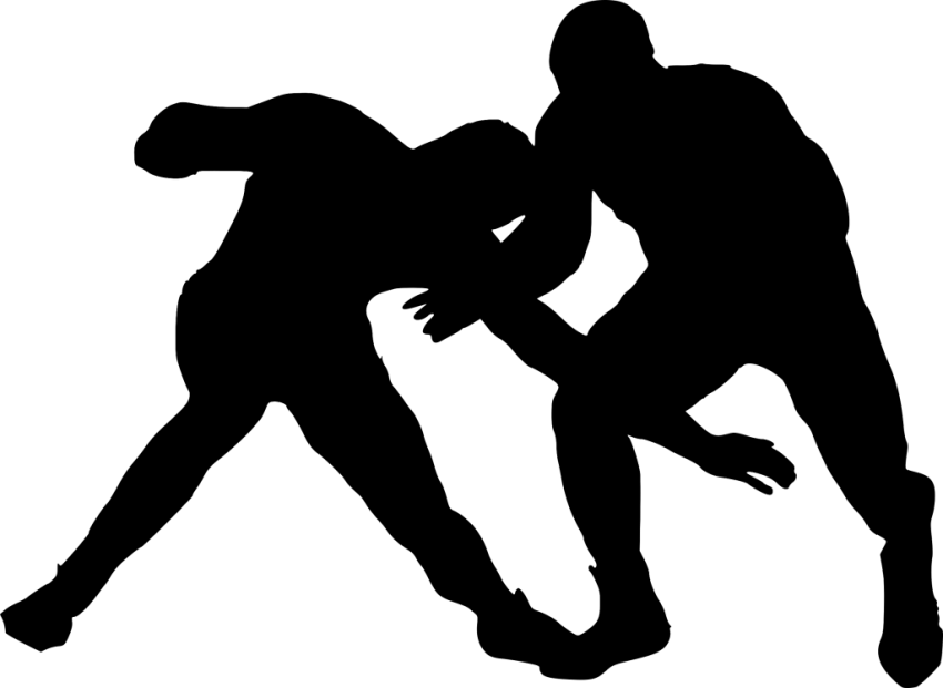 silhouette clipart wrestling