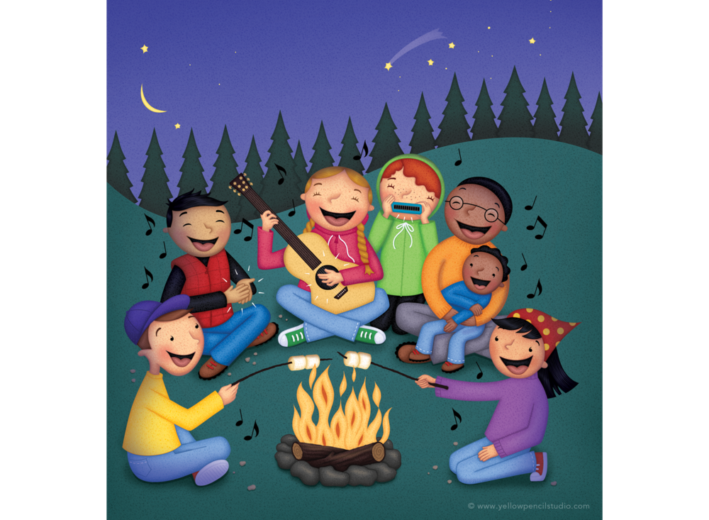 singer clipart camp song