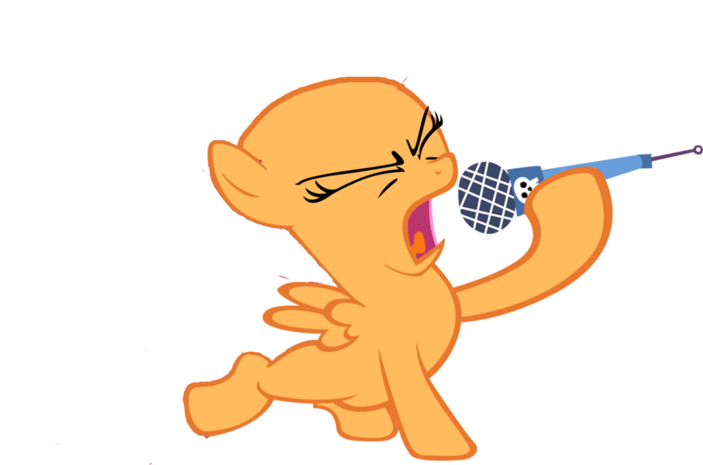 Singer clipart maiden. Base mlp pegasus singing