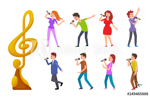 singer clipart music performer