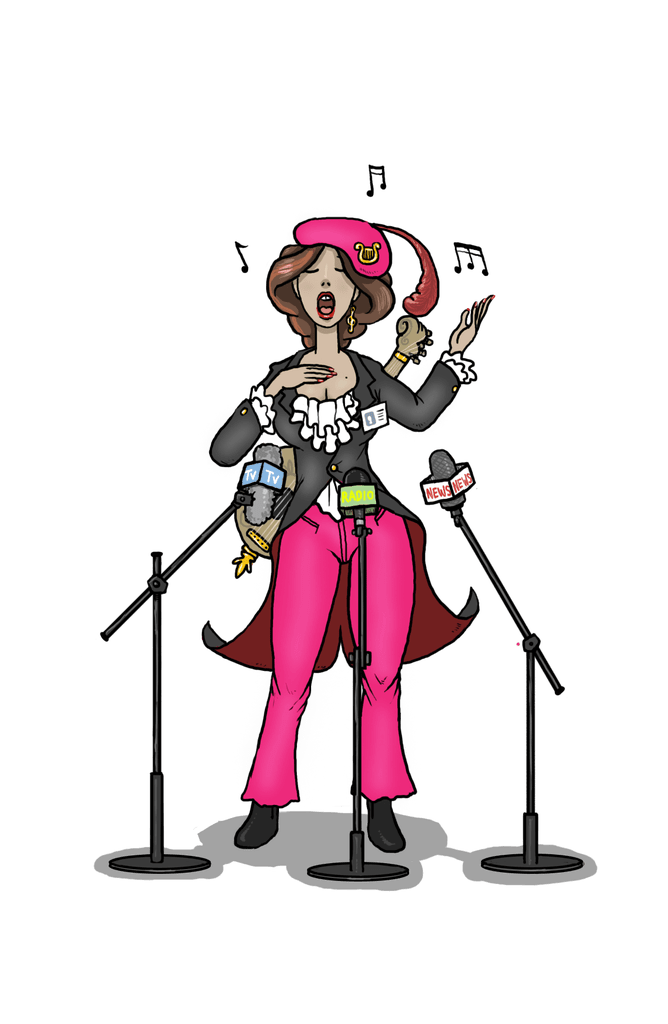 singer clipart outgoing person