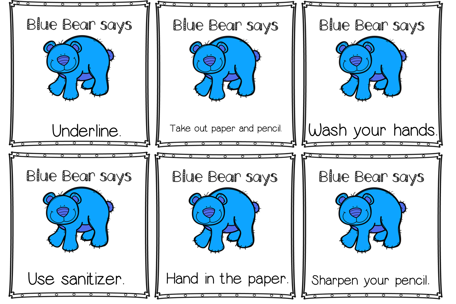 sit clipart classroom command