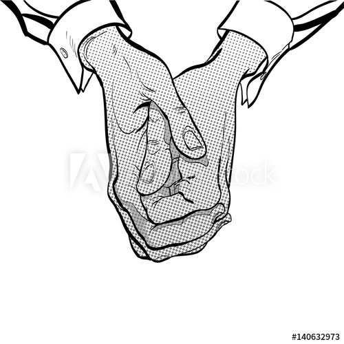 sit clipart hand on