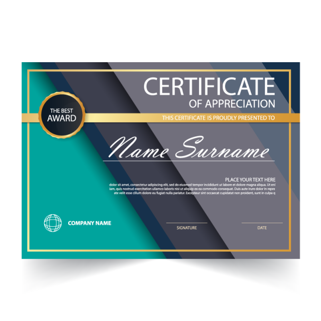 Sit clipart vector. Elegance horizontal certificate with