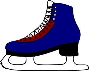 skate clipart blue