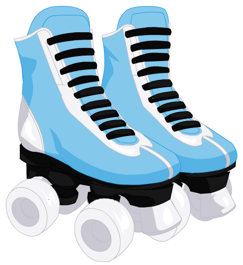 skate clipart blue