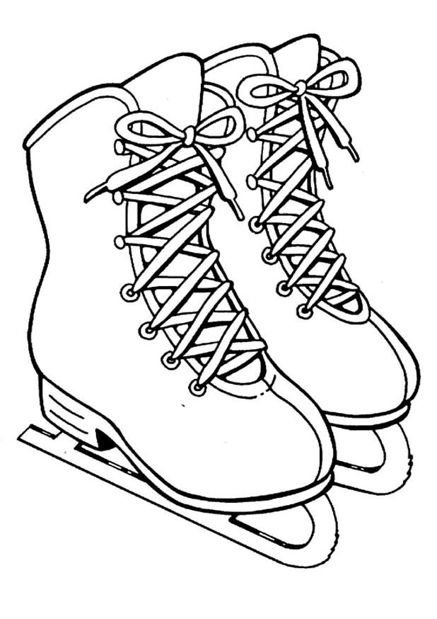 skate clipart coloring page