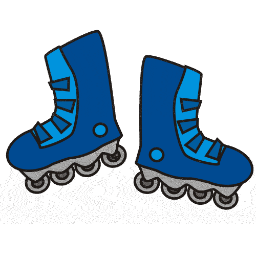 skate clipart easy