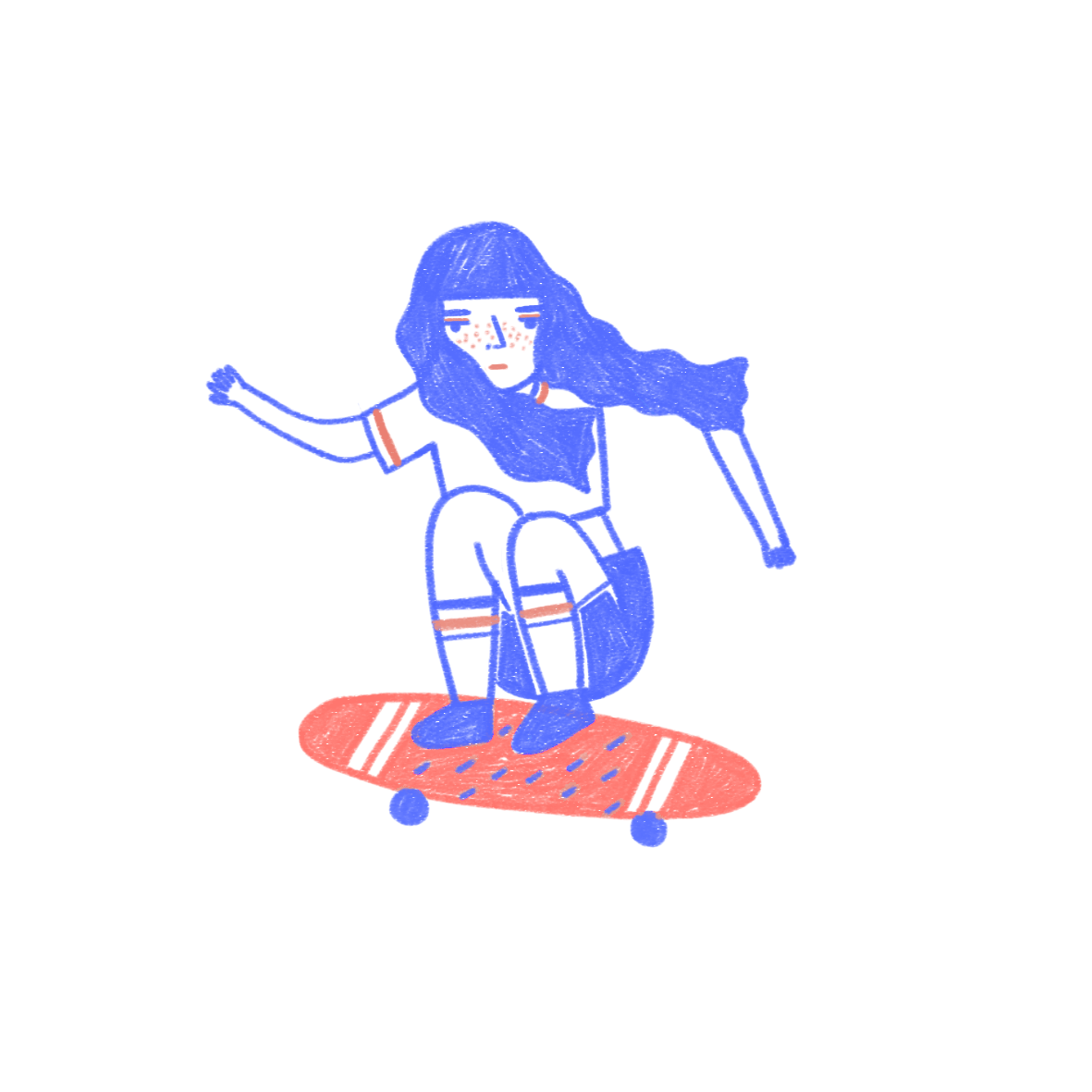 skate clipart girl skateboard
