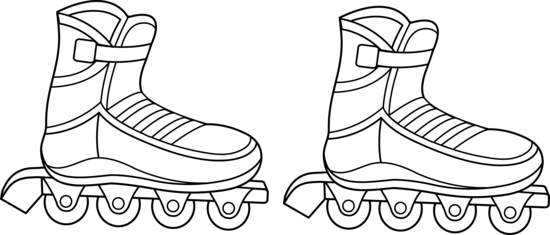 skate clipart line