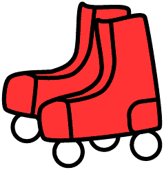 Skate clipart red. Roller free download best