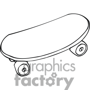 skate clipart skateboard outline