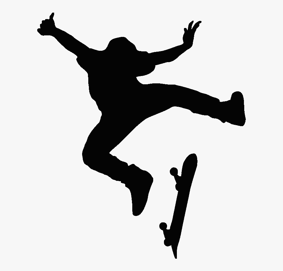 skate clipart skateboarder silhouette
