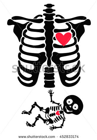 skeleton clipart chest