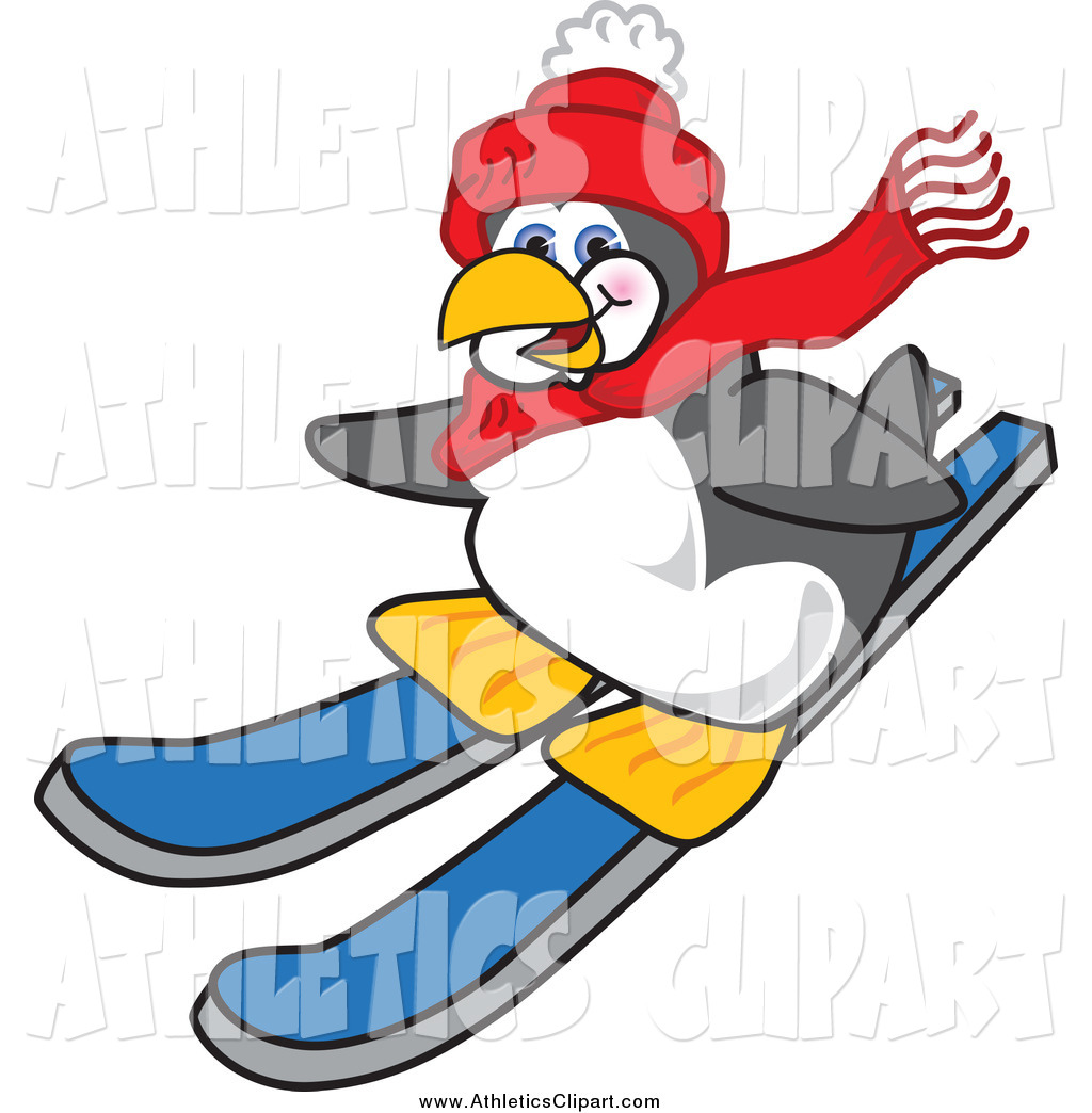 Skiing clipart bird. Clip art of a