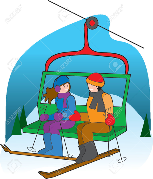 Skiing clipart chairlift. Free images at clker