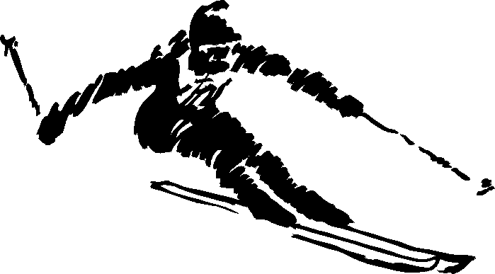 Skis clipart down hill. Free alpine skiing cliparts
