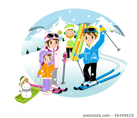 Skiing clipart family skiing, Skiing family skiing Transparent FREE for ...