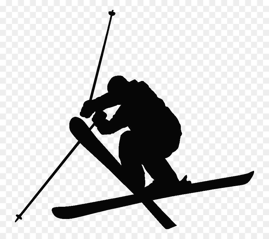 Skiing clipart freestyle skiing. Silhouette tree png download