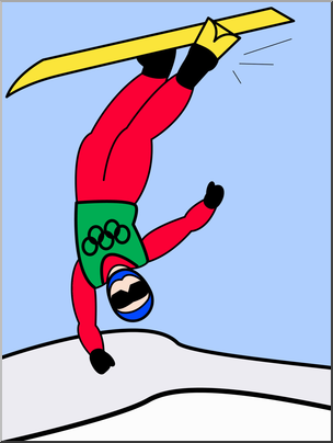 Clip art winter olympics. Skiing clipart freestyle skiing