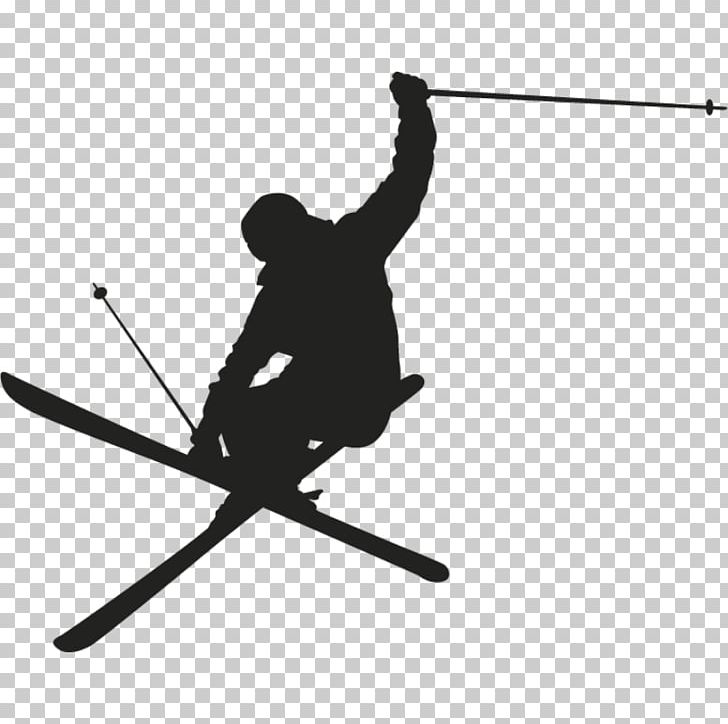 Silhouette wall decal png. Skiing clipart freestyle skiing