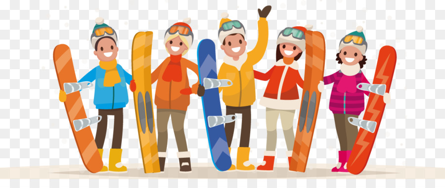 Skiing clipart group skiing. Cartoon illustration hotel 