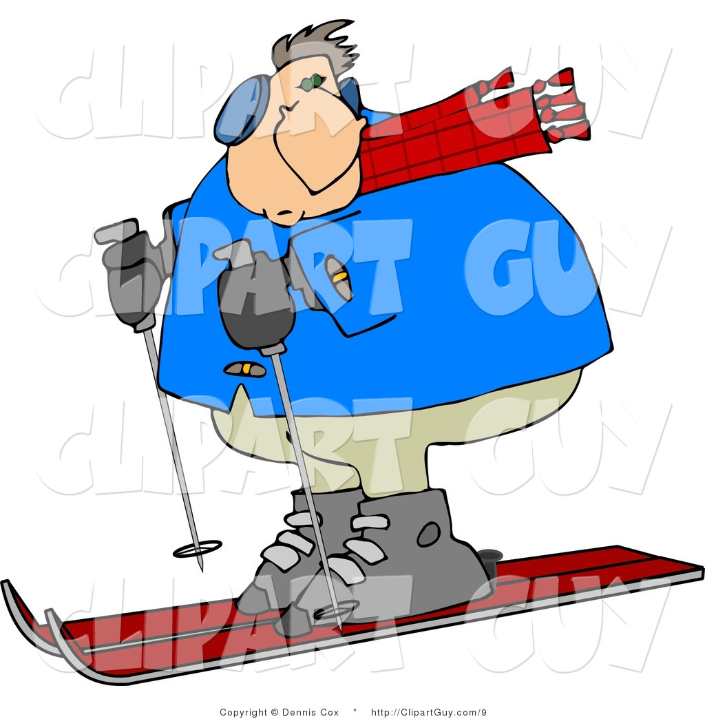 Clip art of a. Skiing clipart guy