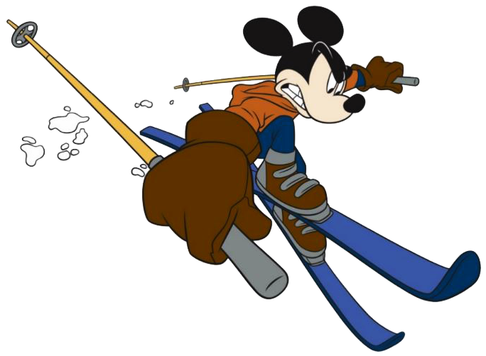 skiing clipart mickey mouse