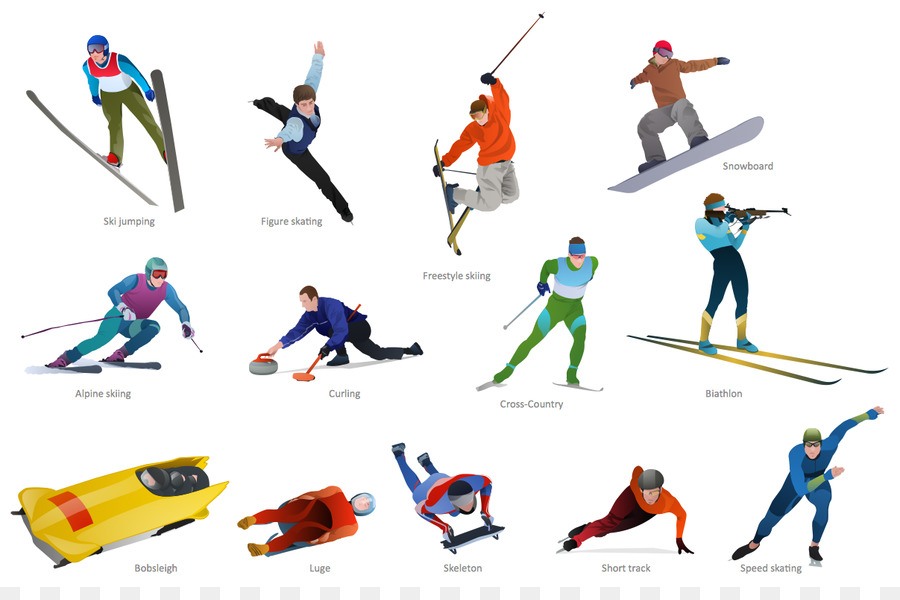 skiing clipart olympics sport