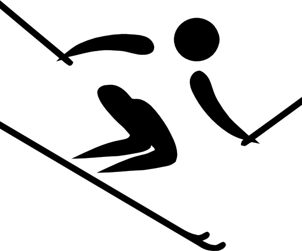 skiing clipart olympics sport
