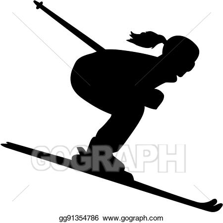 skis clipart silhouette