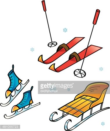 skiing clipart skating