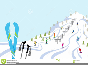 skiing clipart ski hill
