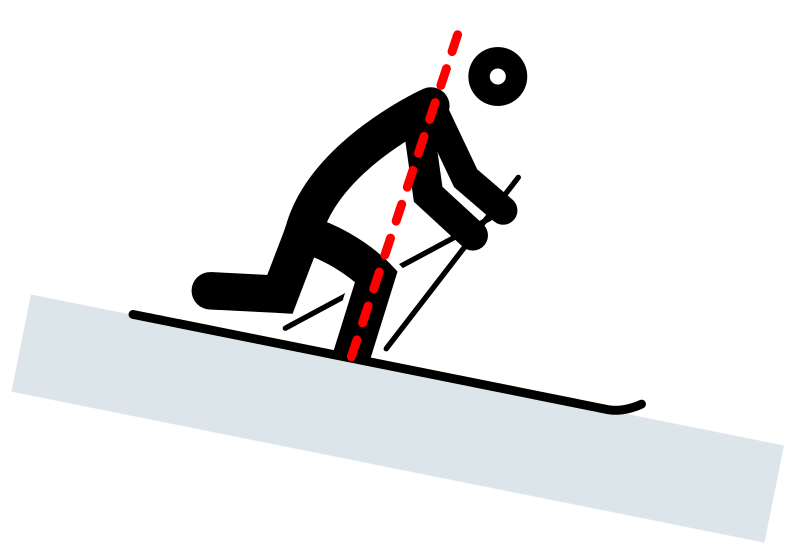 Skiing clipart ski jump. File telemark position svg