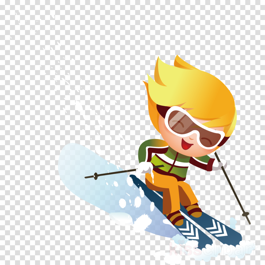 Skier cartoon ski alpine. Skiing clipart skiier