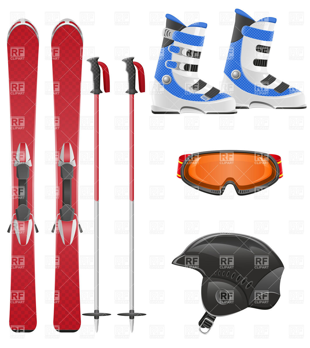 skiing clipart skiing equipment