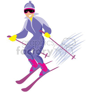 skiing clipart skiing person