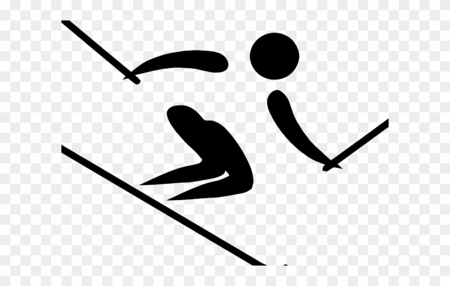 skiing clipart slalom skiing