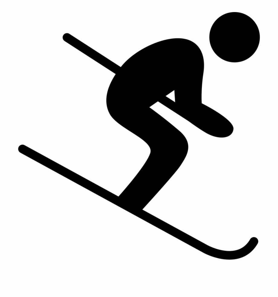 skiing clipart transparent background