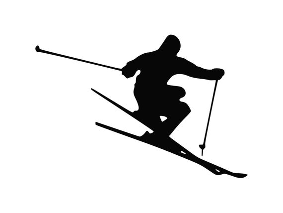 skiing clipart vector