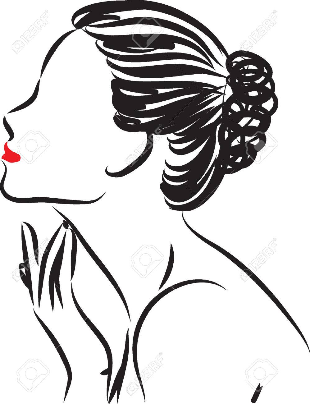 skin clipart black and white