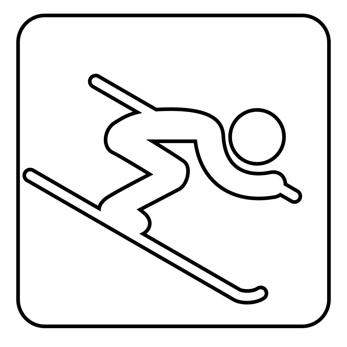 skis clipart black and white
