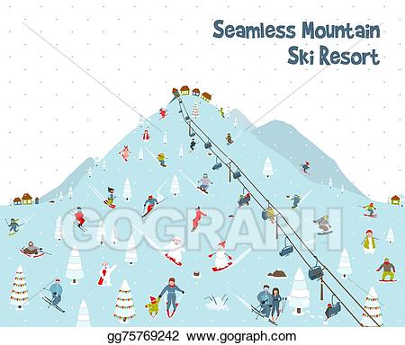 skis clipart border
