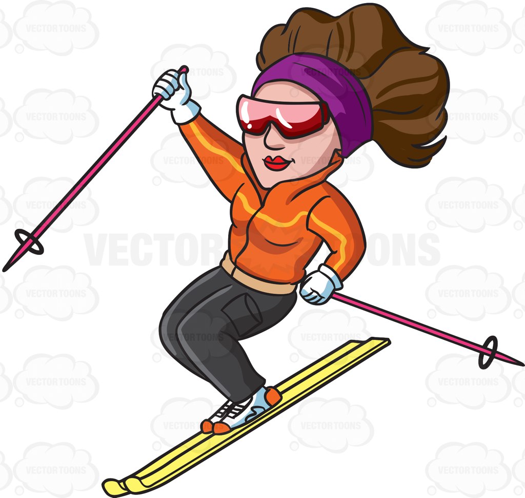 skis clipart female skier
