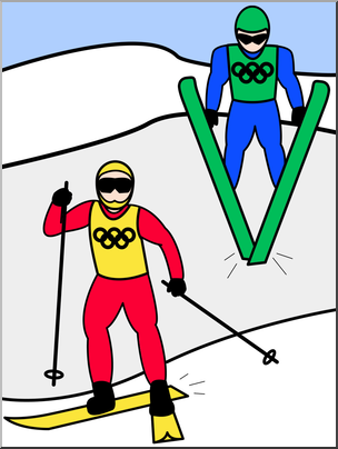 skis clipart nordic combined