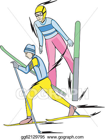 skis clipart nordic combined