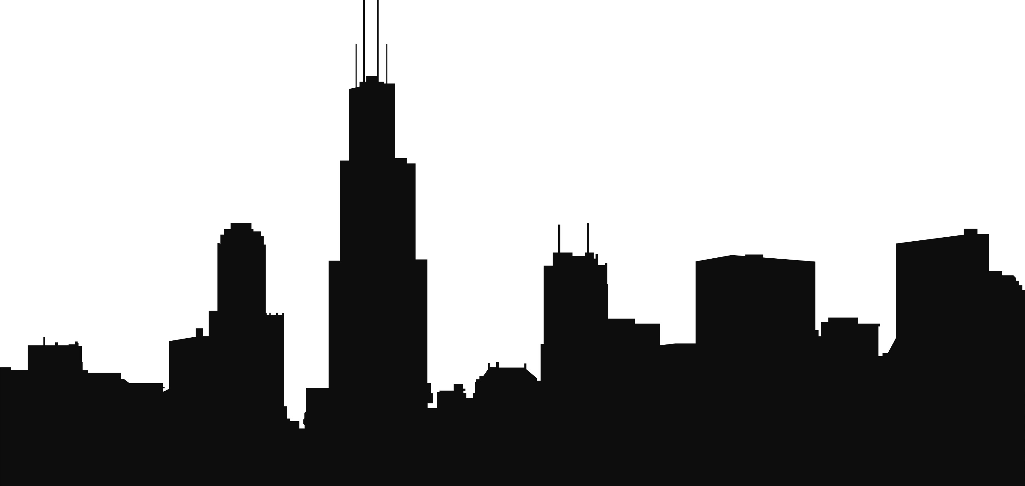 Chicago outline drawing clip. Skyline clipart