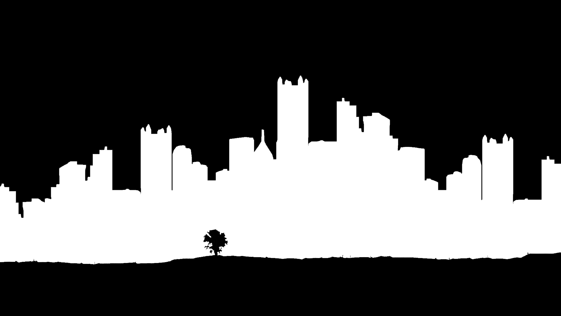 skyline clipart black and white