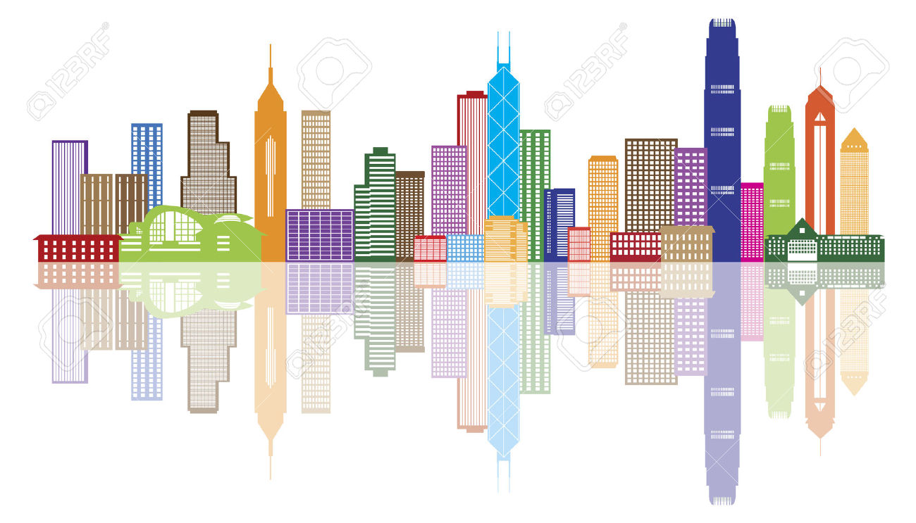 skyline clipart colored